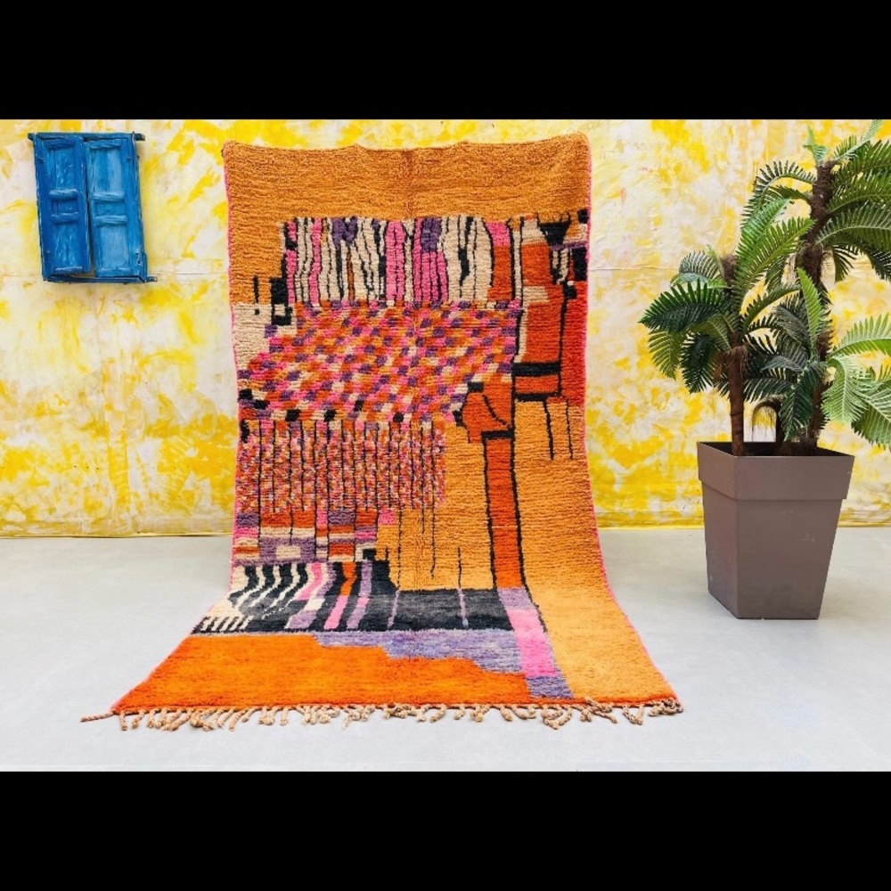Large vintage Moroccan rug